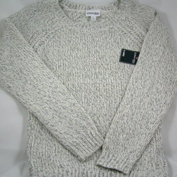 St. John's Bay Ivory w/Heather Grey Sweater - Picture 4 of 6